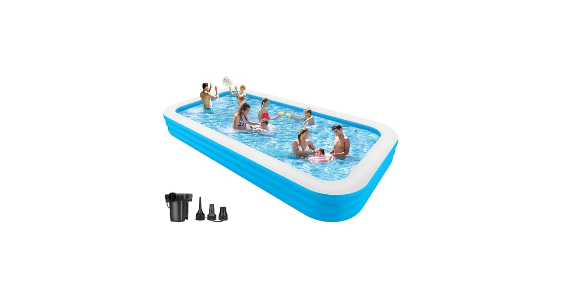 【匿名配送】Swimming Pool Amazon.com: Extra Large Inflatable Pool with Pump, Lylting
